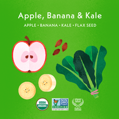 Apple, Banana & Kale with Flax Seed