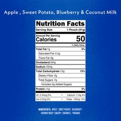 Apple, Sweet Potato, Blueberry & Coconut Milk
