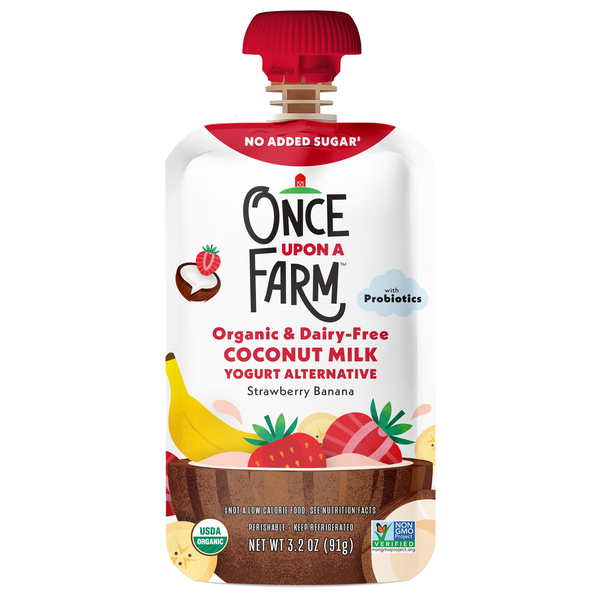 Strawberry Banana Coconut Milk Yogurt Alternative