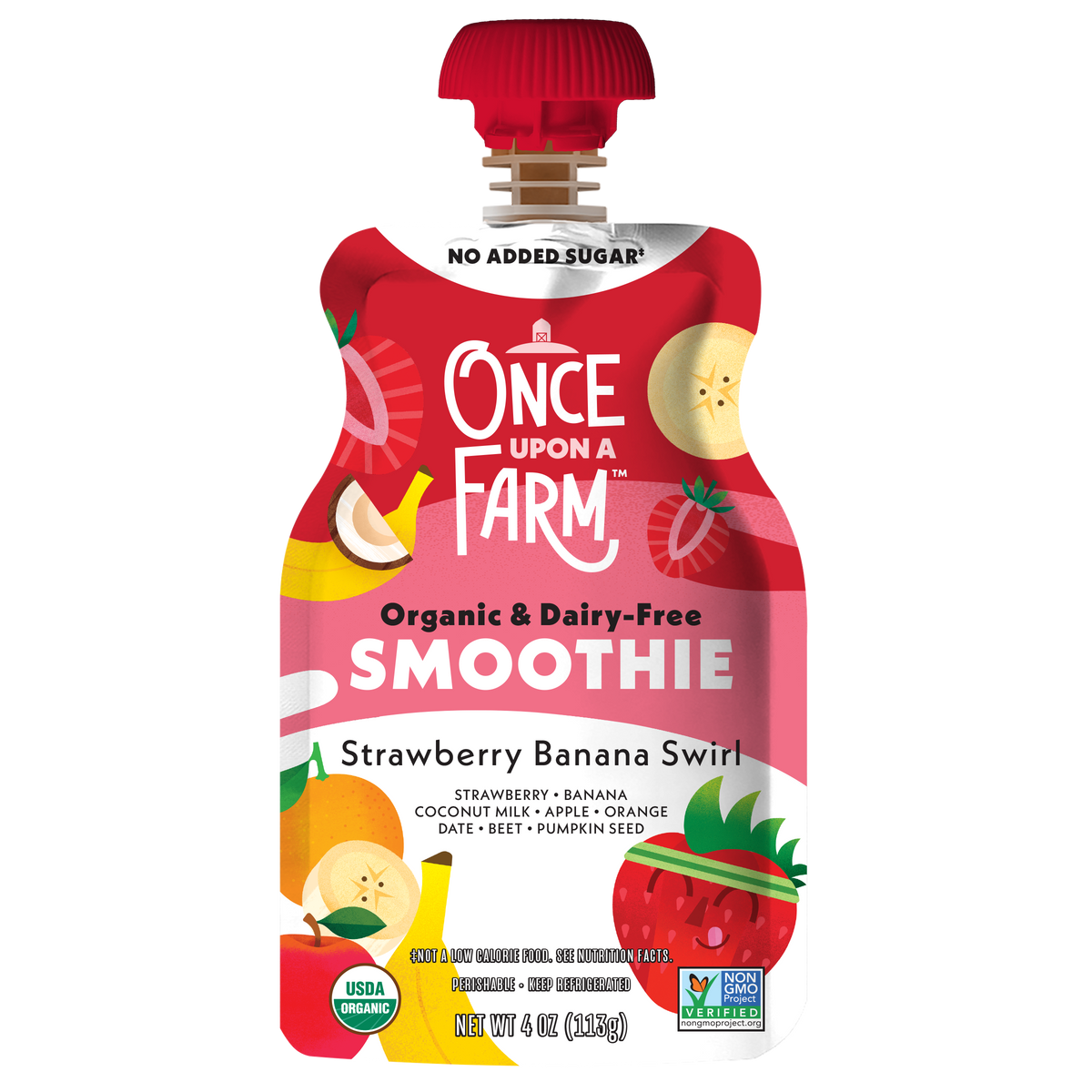 Strawberry Banana Swirl Dairy-Free Smoothie