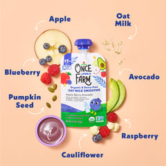 Apple-Berry Avocado Oat Milk Smoothie