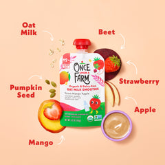Straw-Mango Apple Oat Milk Smoothie