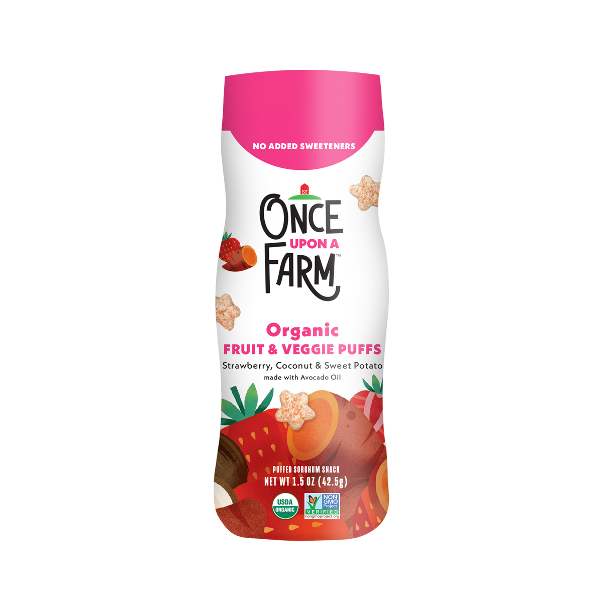 Strawberry, Coconut & Sweet Potato Puffs, 6ct