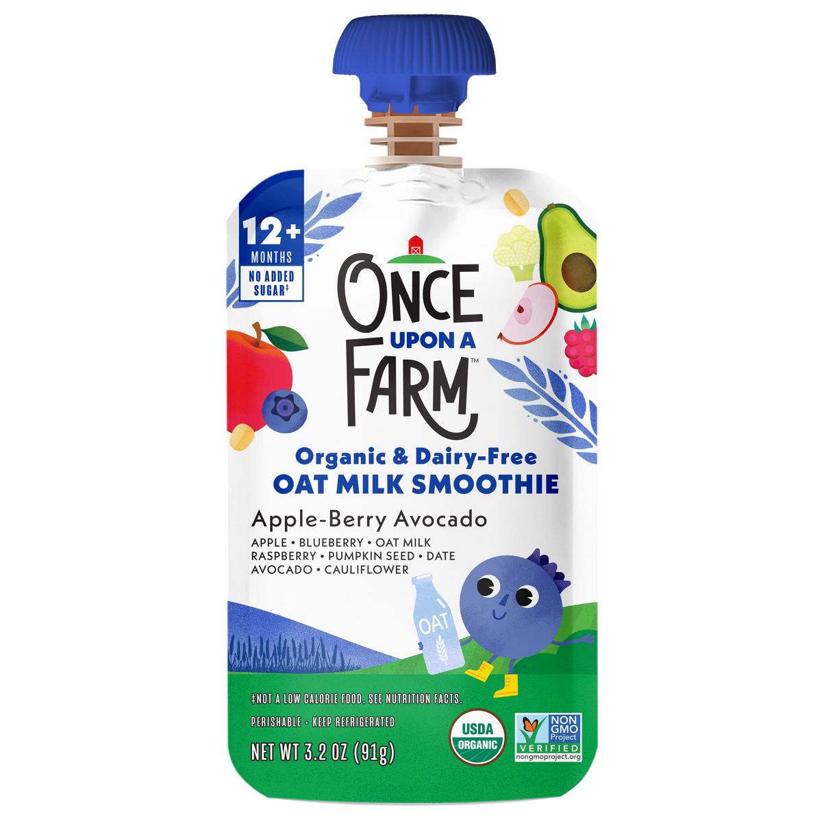 Apple-Berry Avocado Oat Milk Smoothie