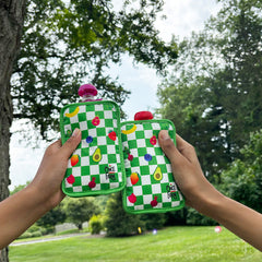 Green Checkered Pouch Cooler 2-Pack